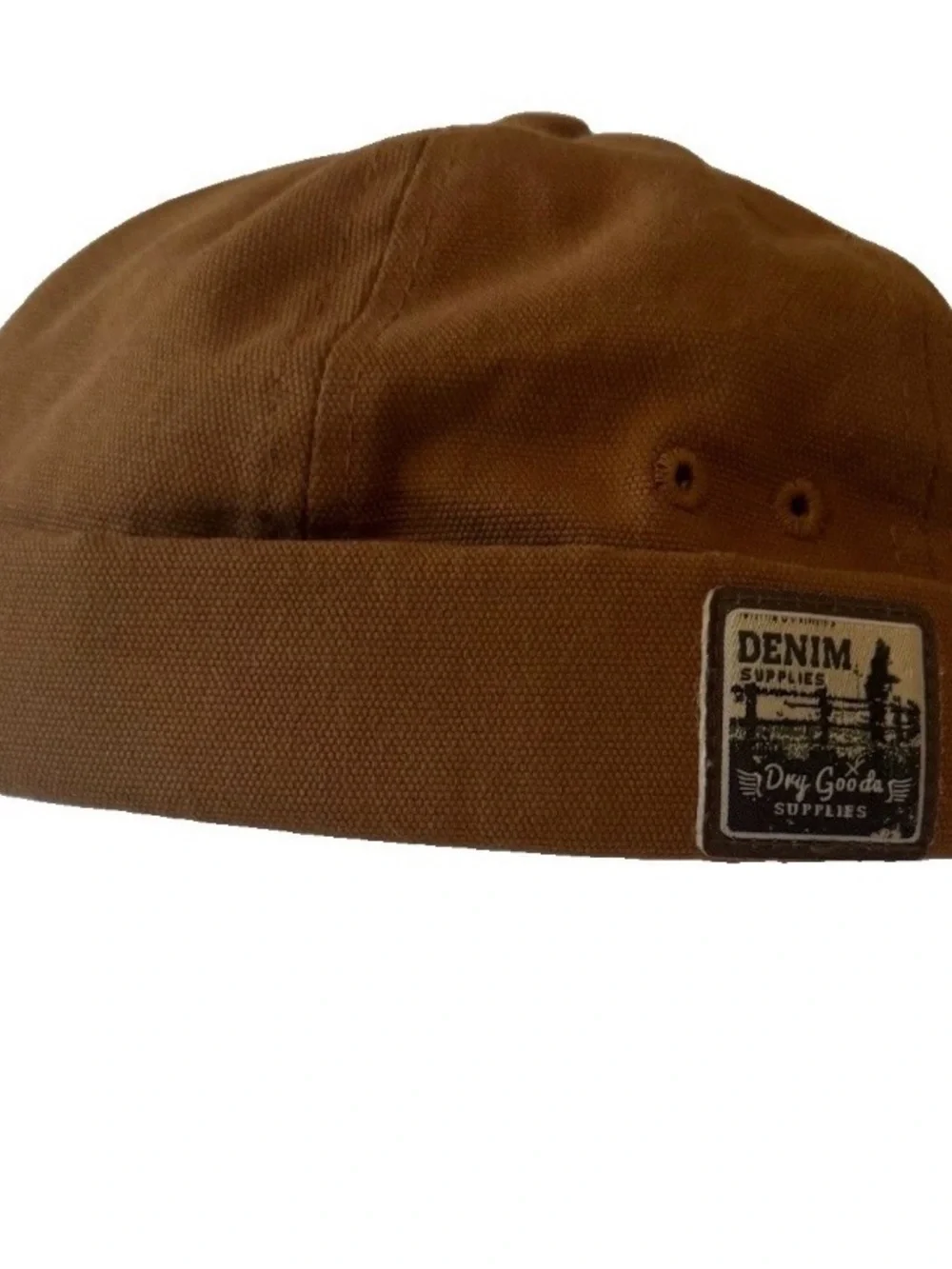 Dry Goods Supplies Beanie Cap Denim Blue, Brimless, Cotton